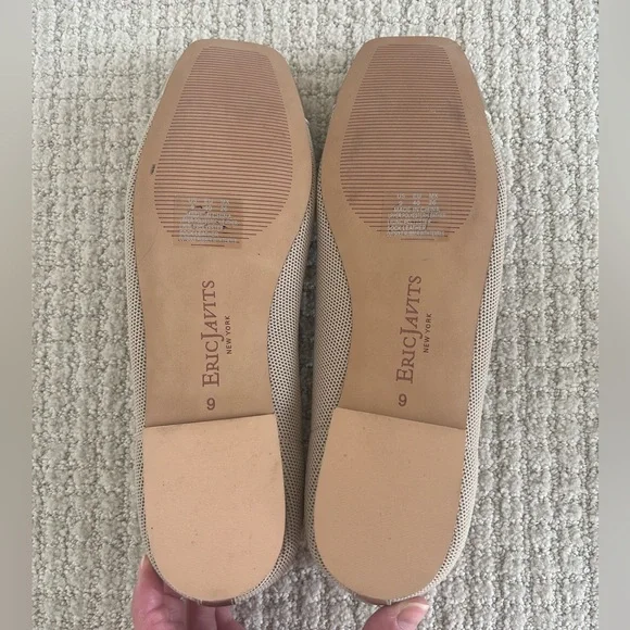 Eric Javits Gold Metallic Ballet Flat Women’s Size 9 NEW Breathable Mesh - Picture 9 of 13